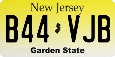 NJ license plate B44VJB