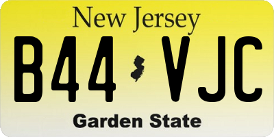 NJ license plate B44VJC