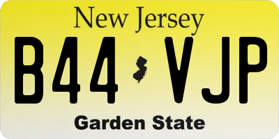 NJ license plate B44VJP