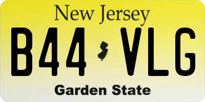 NJ license plate B44VLG