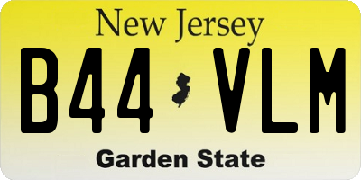 NJ license plate B44VLM