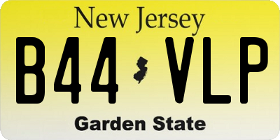 NJ license plate B44VLP