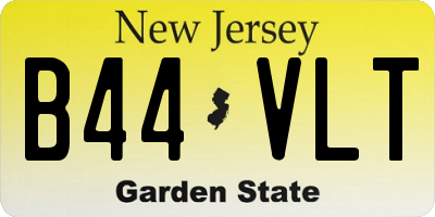 NJ license plate B44VLT