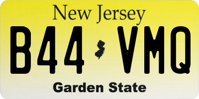 NJ license plate B44VMQ