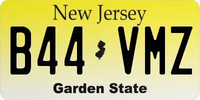 NJ license plate B44VMZ