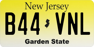 NJ license plate B44VNL