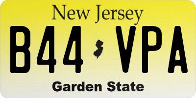 NJ license plate B44VPA
