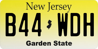 NJ license plate B44WDH