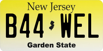 NJ license plate B44WEL