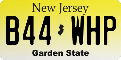 NJ license plate B44WHP