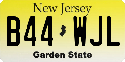 NJ license plate B44WJL