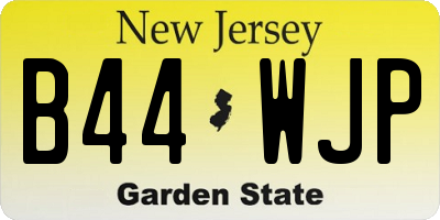 NJ license plate B44WJP