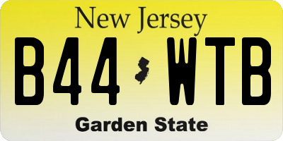 NJ license plate B44WTB