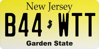 NJ license plate B44WTT