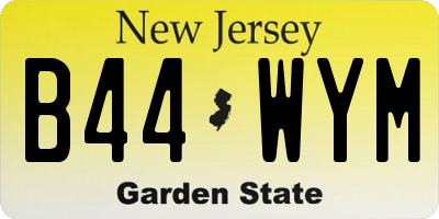 NJ license plate B44WYM