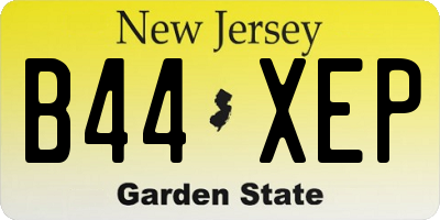 NJ license plate B44XEP