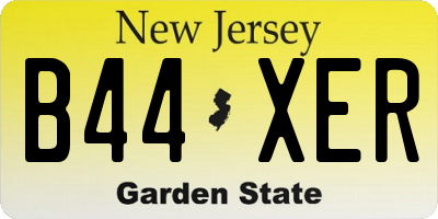 NJ license plate B44XER