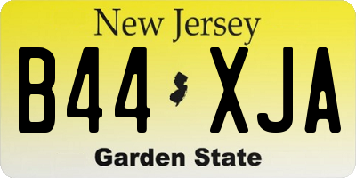 NJ license plate B44XJA