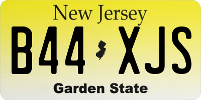 NJ license plate B44XJS