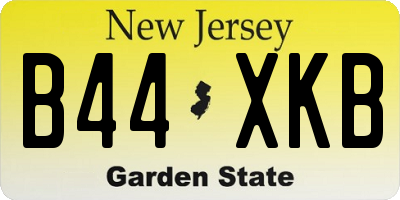 NJ license plate B44XKB