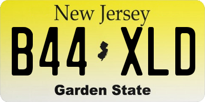NJ license plate B44XLD
