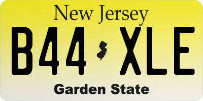NJ license plate B44XLE