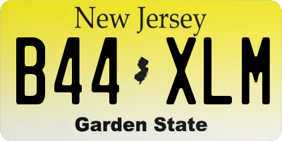 NJ license plate B44XLM