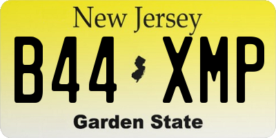 NJ license plate B44XMP