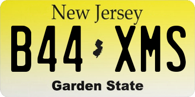 NJ license plate B44XMS