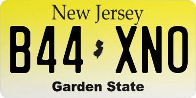 NJ license plate B44XNO