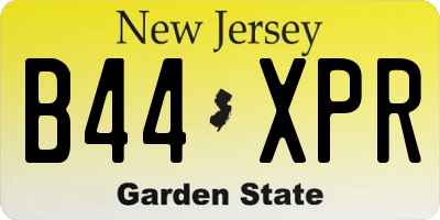 NJ license plate B44XPR