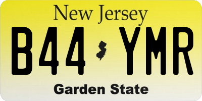 NJ license plate B44YMR