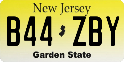 NJ license plate B44ZBY