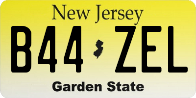NJ license plate B44ZEL
