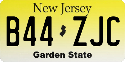 NJ license plate B44ZJC