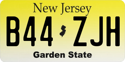 NJ license plate B44ZJH