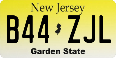 NJ license plate B44ZJL