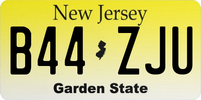 NJ license plate B44ZJU