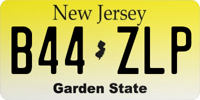 NJ license plate B44ZLP