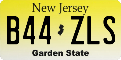 NJ license plate B44ZLS