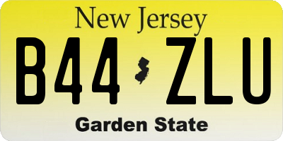NJ license plate B44ZLU