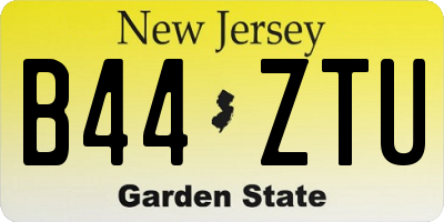 NJ license plate B44ZTU