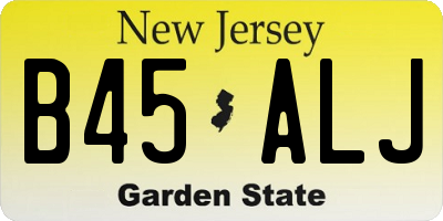 NJ license plate B45ALJ