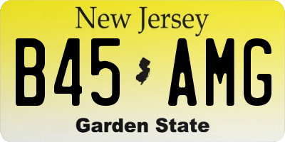 NJ license plate B45AMG