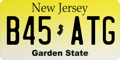 NJ license plate B45ATG