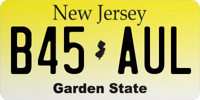 NJ license plate B45AUL