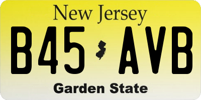 NJ license plate B45AVB