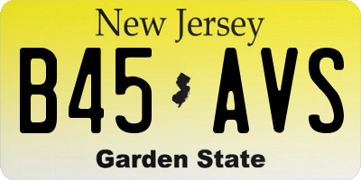 NJ license plate B45AVS