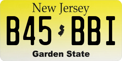 NJ license plate B45BBI
