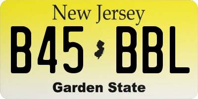 NJ license plate B45BBL